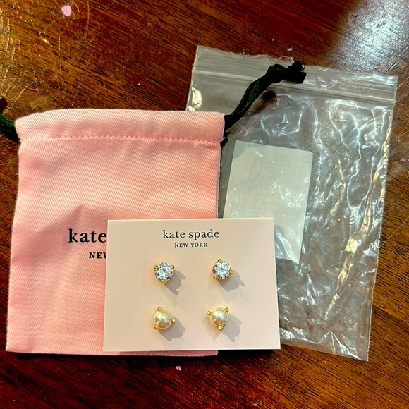 Kate Spade Earrings - 2 pair Crystal and Pearl